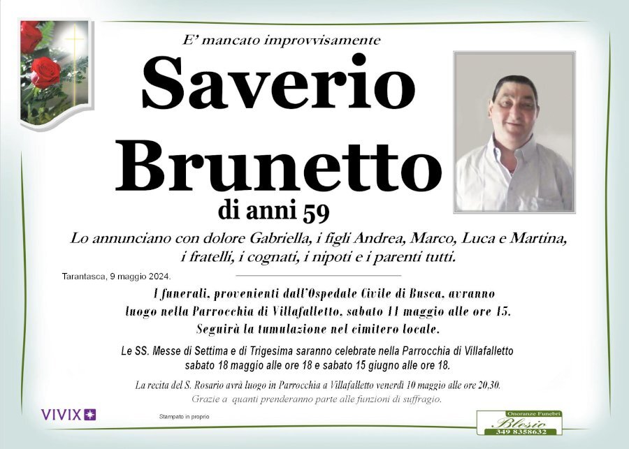 Manifesto di SAVERIO BRUNETTO