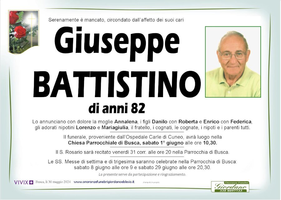 Manifesto di GIUSEPPE BATTISTINO