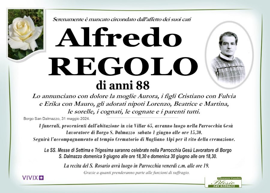 Manifesto di ALFREDO REGOLO