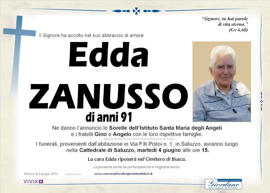 Manifesto di EDDA ZANUSSO