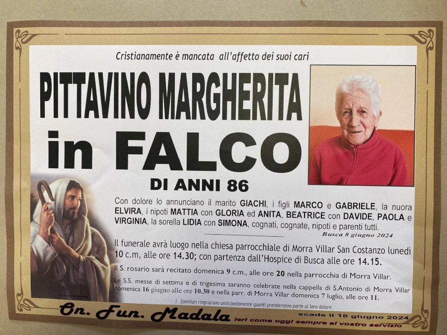 Manifesto di MARGHERITA PITTAVINO in FALCO