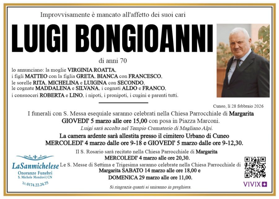 Manifesto di LUIGI BONGIOANNI