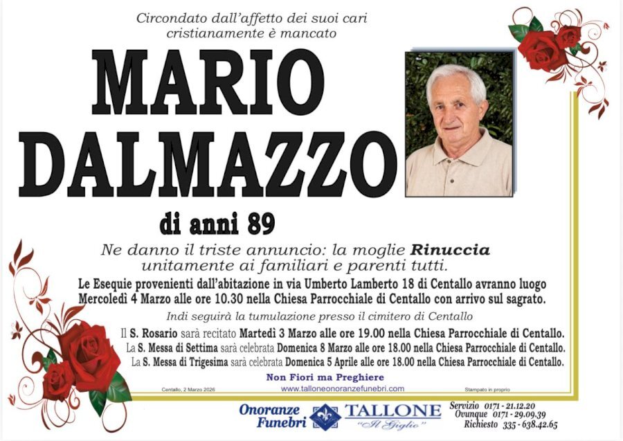 Manifesto di MARIO DALMAZZO