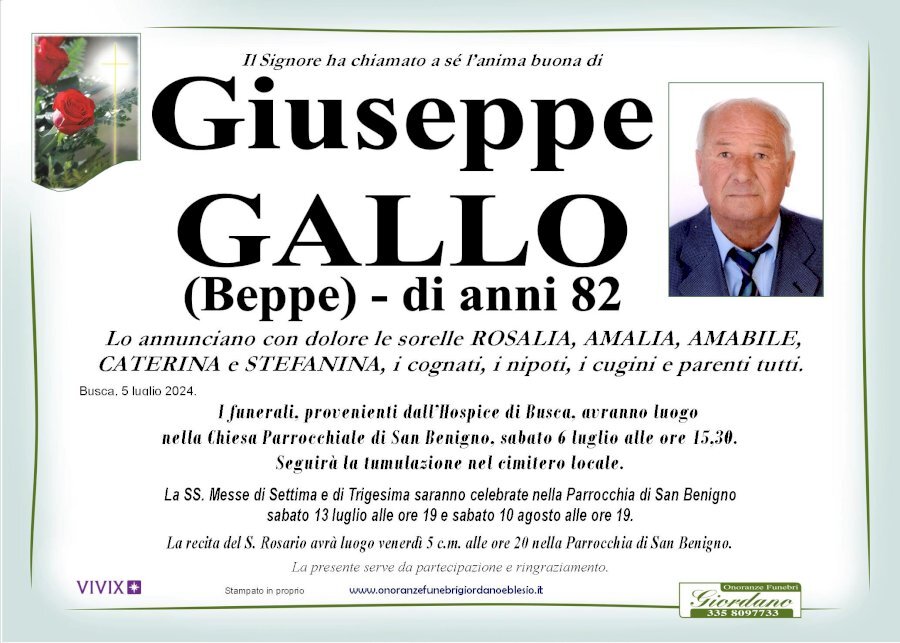 Manifesto di GIUSEPPE GALLO 