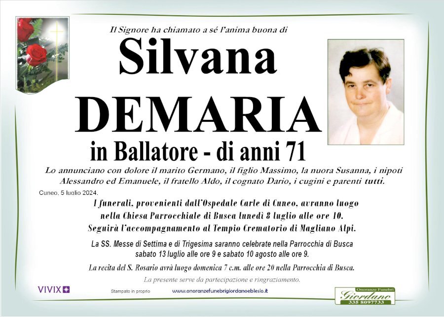 Manifesto di SILVANA DEMARIA in BALLATORE