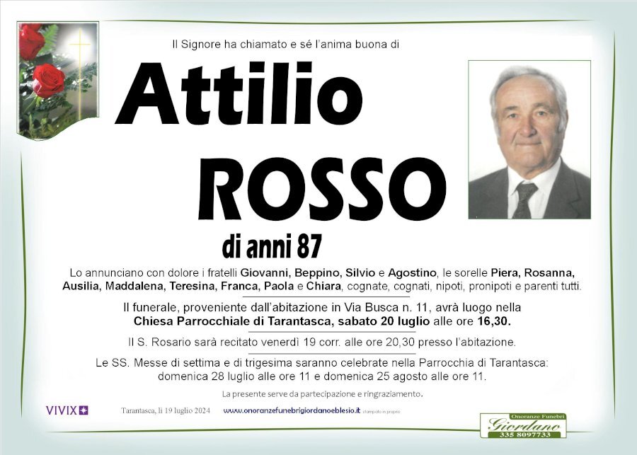 Manifesto di ATTILIO ROSSO