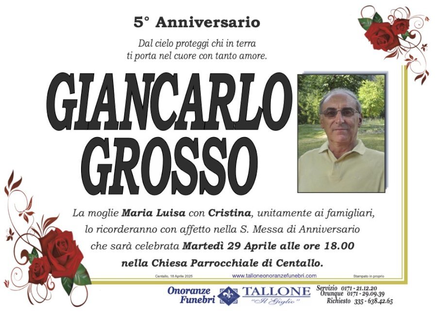 Manifesto di GIANCARLO GROSSO Manifesto di GIANCARLO GROSSO