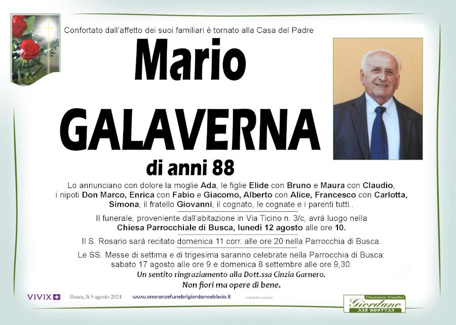 Manifesto di MARIO GALAVERNA