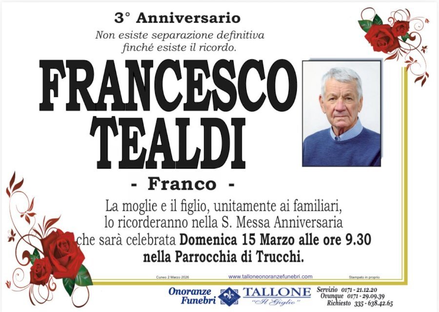 Manifesto di FRANCESCO TEALDI "FRANCO"