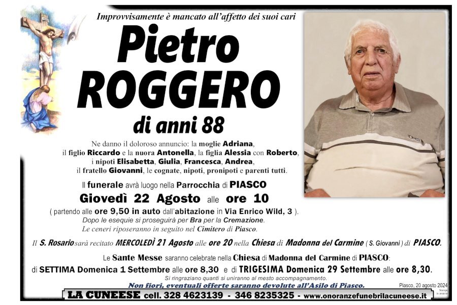 Manifesto di PIETRO ROGGERO