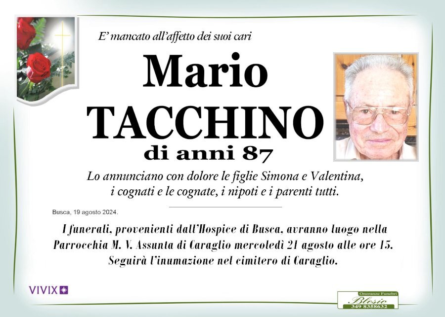 Manifesto di MARIO TACCHINO