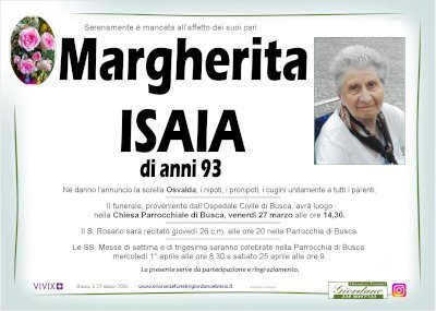 MARGHERITA ISAIA
