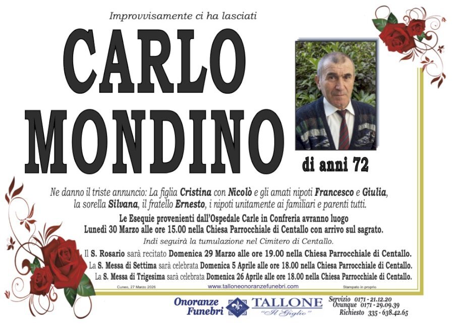 Manifesto di CARLO MONDINO