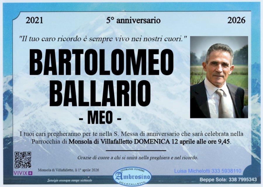 Manifesto di BARTOLOMEO BALLARIO "MEO"