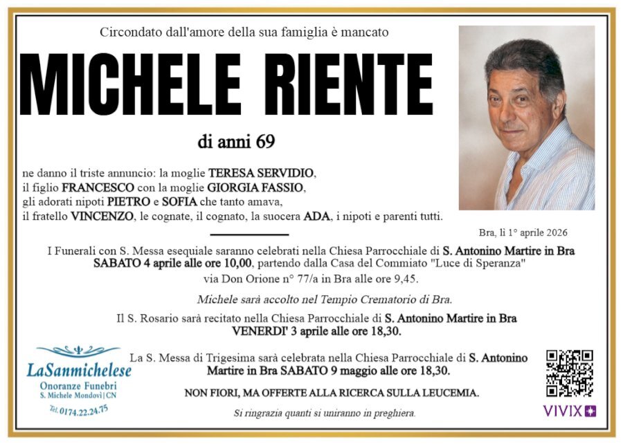 Manifesto di MICHELE RIENTE