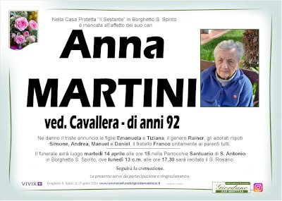 ANNA MARTINI ved. CAVALLERA