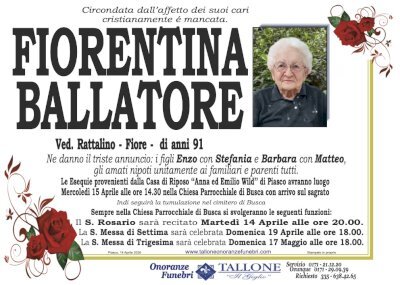 FIORENTINA BALLATORE ved. RATTALINO