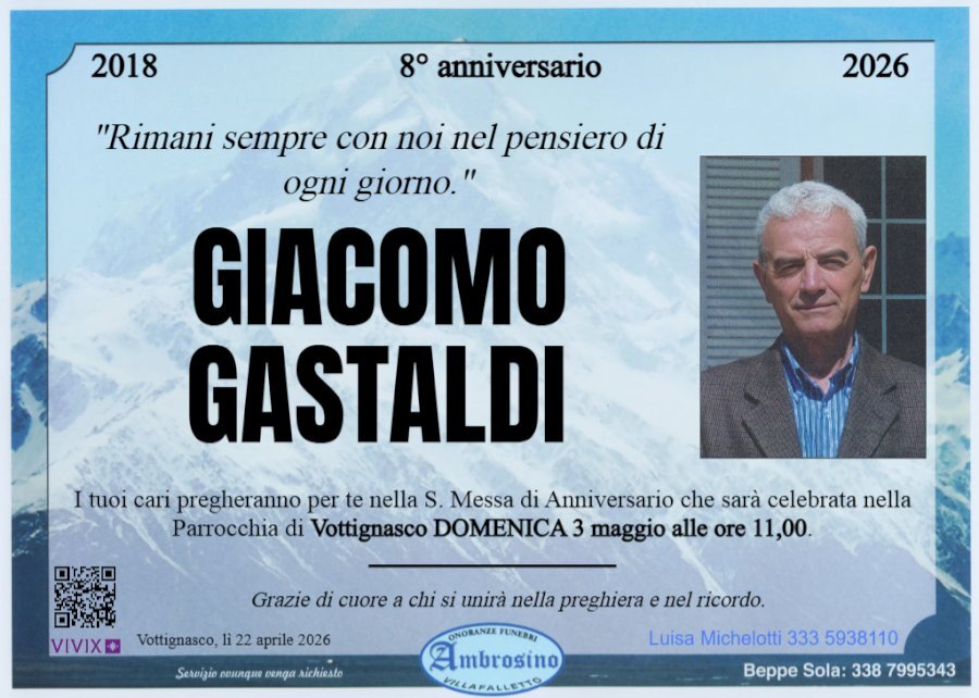 Manifesto di GIACOMO GASTALDI