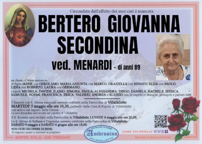 GIOVANNA BERTERO "SECONDINA" ved. MENARDI