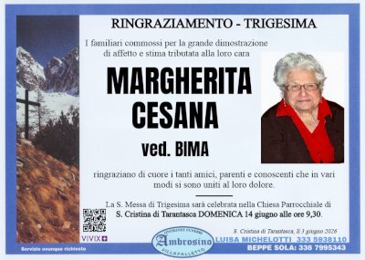 MARGHERITA CESANA ved. BIMA