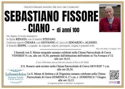 SEBASTIANO FISSORE "CIANO"