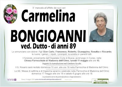 CARMELINA BONGIOANNI ved. DUTTO