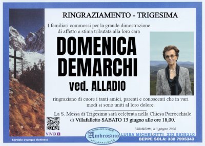 DOMENICA DEMARCHI ved. ALLADIO