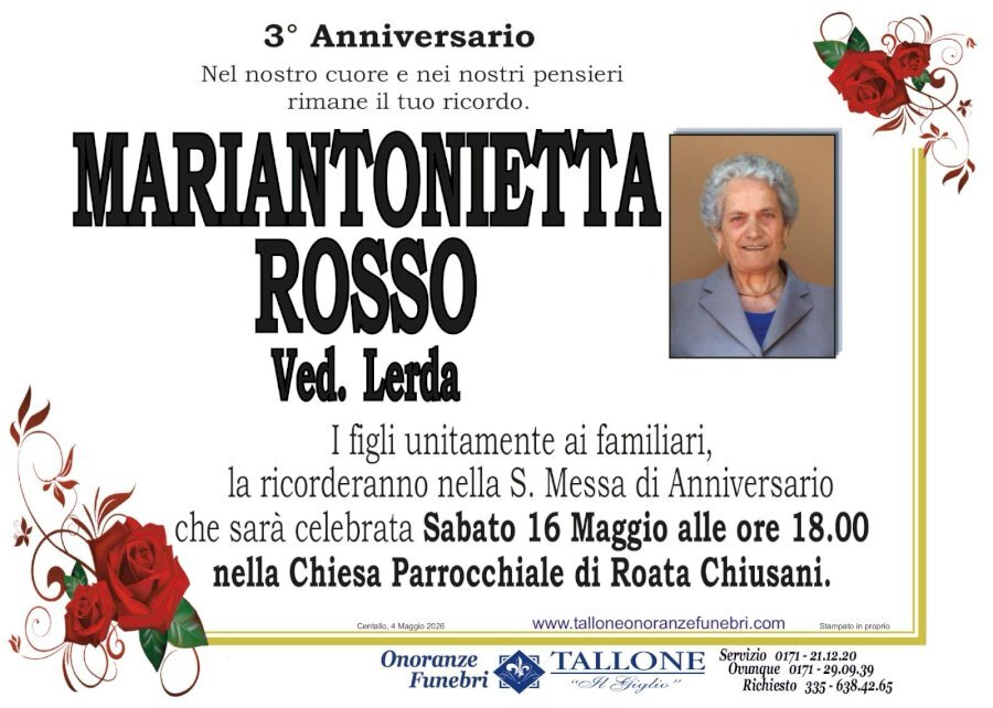 Manifesto di MARIANTONIETTA ROSSO
