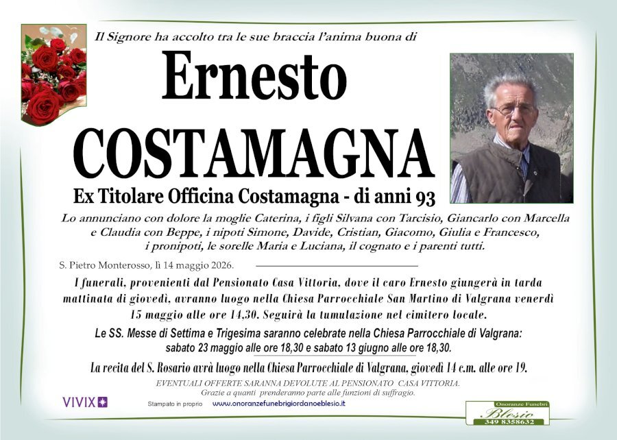 Manifesto di ERNESTO COSTAMAGNA