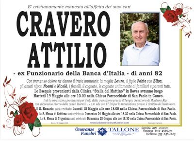 CRAVERO ATTILIO "EX FUNZIONARIO DELLA BANCA D'ITALIA"