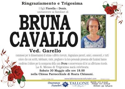 BRUNA CAVALLO ved. GARELLO