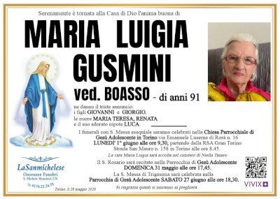 MARIA LUIGIA GUSMINI ved. BOASSO