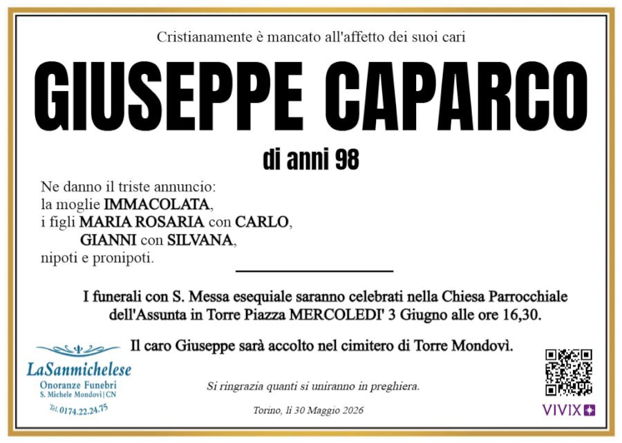 Manifesto di GIUSEPPE CAPARCO