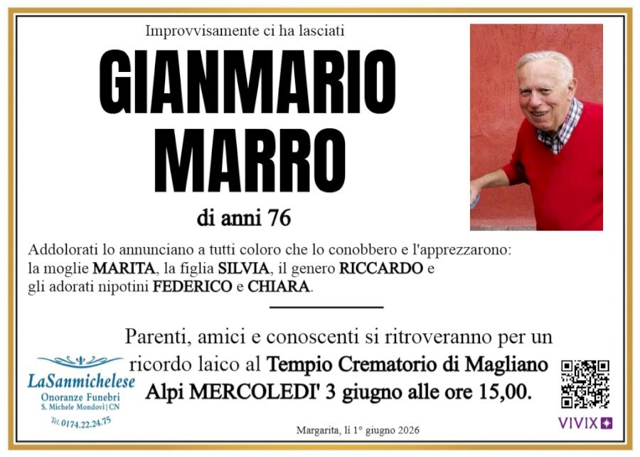 Manifesto di GIANMARIO MARRO