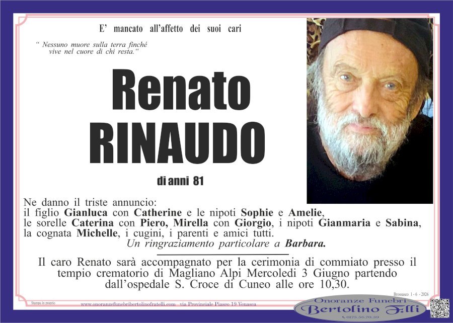 Manifesto di RENATO RINAUDO