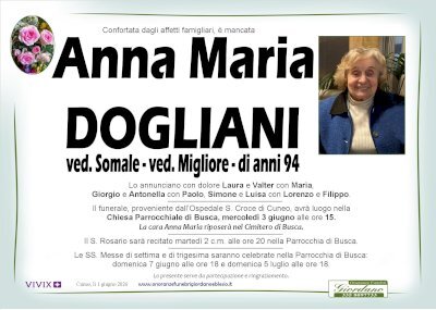 ANNA MARIA DOGLIANI ved. SOMALE - MIGLIORE