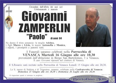 GIOVANNI ZAMPERLIN "PAOLO"