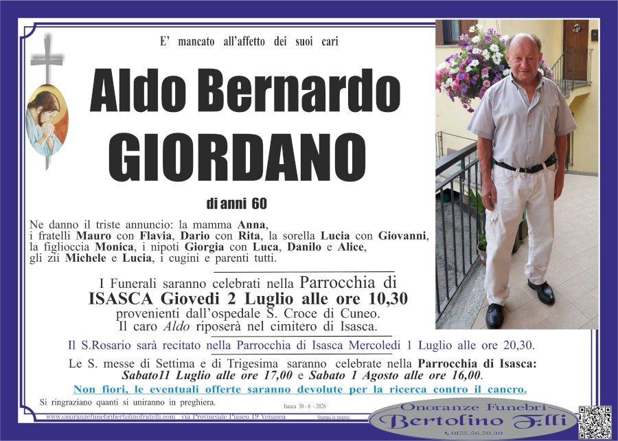 Manifesto di ALDO BERNARDO GIORDANO