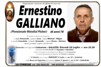 ERNESTINO GALLIANO "PENSIONATO MONDIAL PISTON"