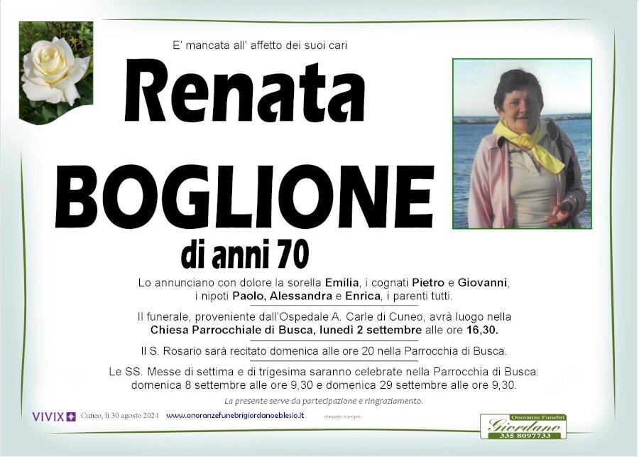 Manifesto di RENATA BOGLIONE