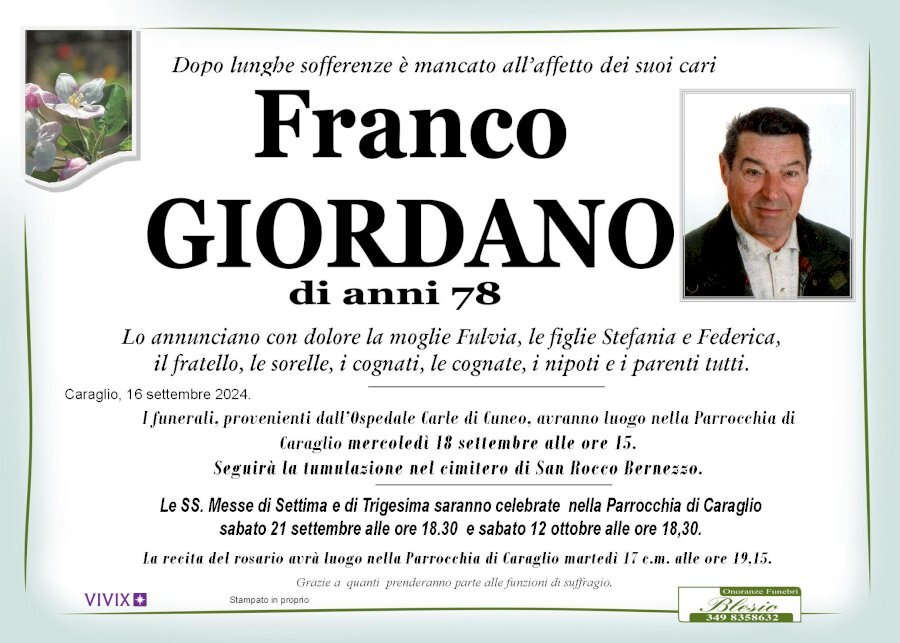 Manifesto di FRANCO GIORDANO