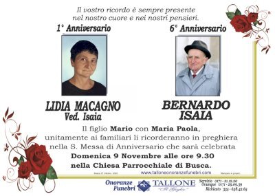 LIDIA MACAGNO ved. ISAIA