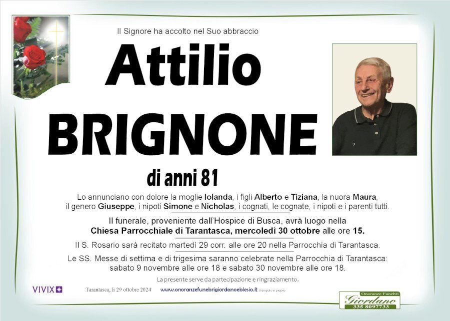 Manifesto di ATTILIO BRIGNONE