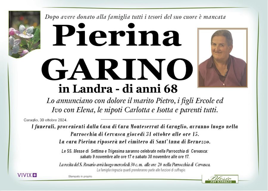 Manifesto di PIERINA GARINO in LANDRA