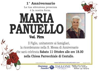 MARIA PANUELLO ved. PIRRA