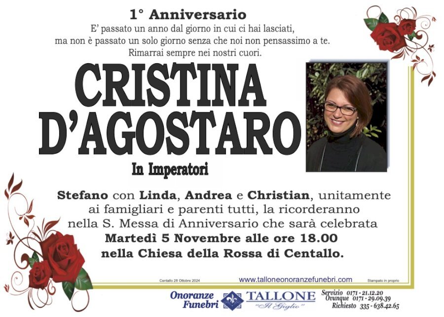 Manifesto di CRISTINA D'AGOSTARO in IMPERATORI