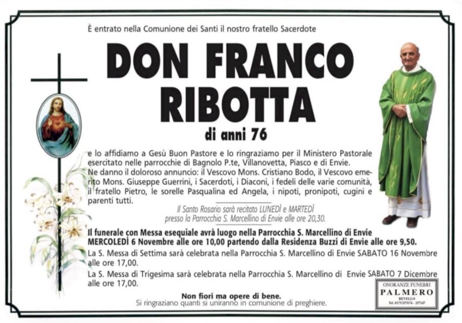 Manifesto di DON FRANCO RIBOTTA