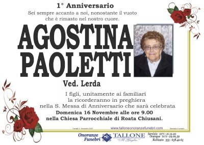 AGOSTINA PAOLETTI ved. LERDA