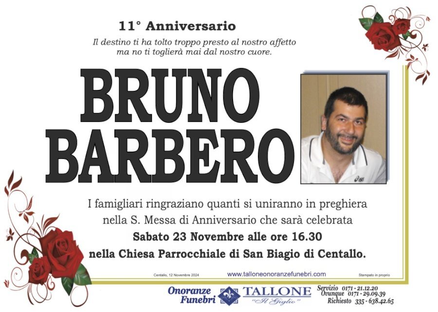 Manifesto di BRUNO BARBERO