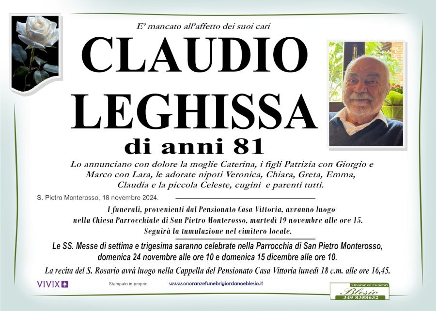 Manifesto di CLAUDIO LEGHISSA